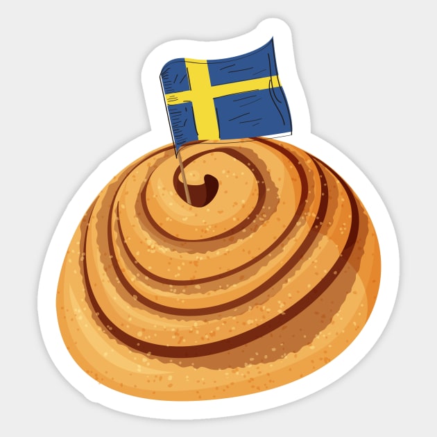 Swedish Kanelbulle Cinnamon Bun Sticker by alvarsprints